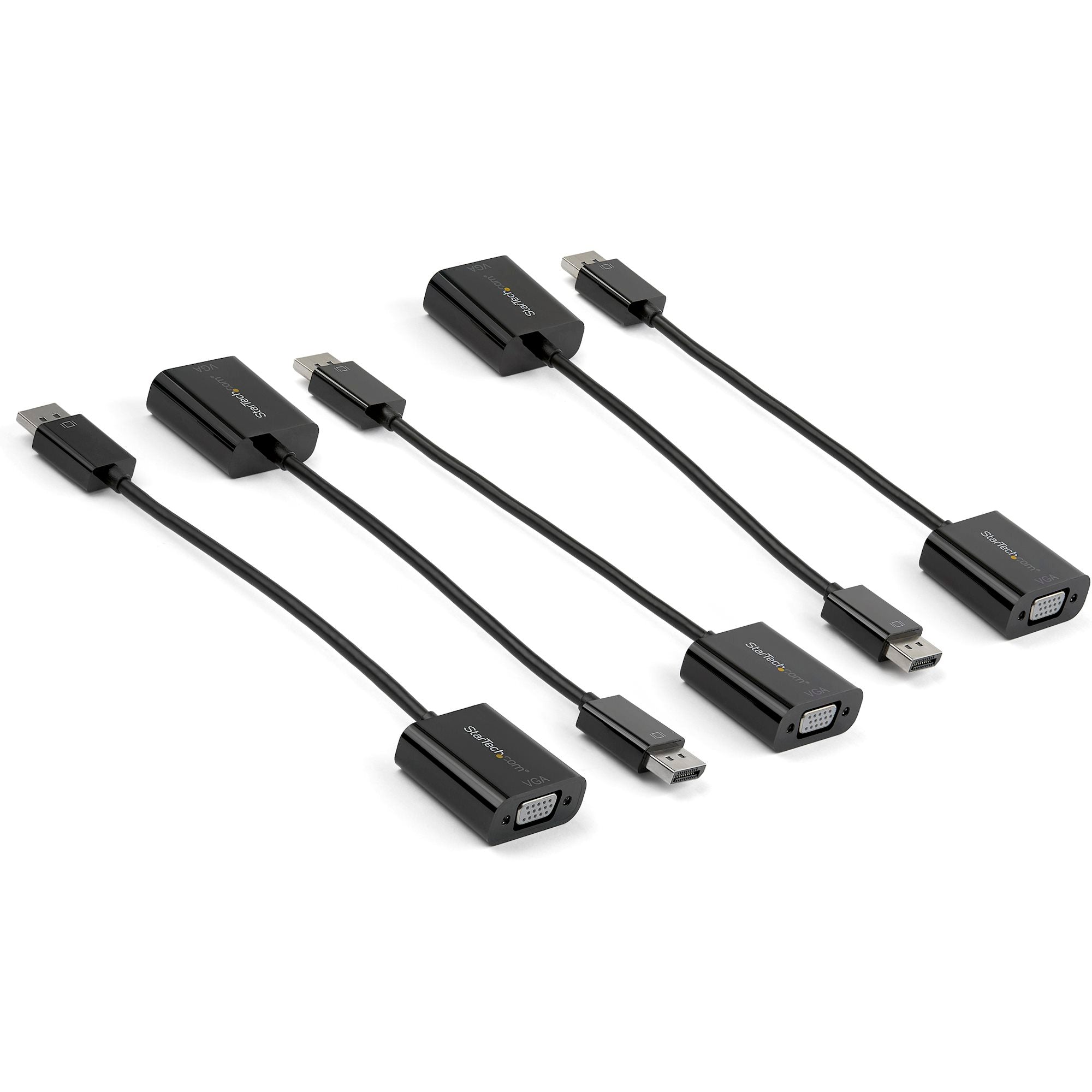 5-Pack DisplayPort to VGA Adapter - DisplayPort 1.2 to VGA Active Adapter - Digital DP to Analog VGA Video Converter Dongle - DisplayPort Male to VGA Female Monitor Adapter