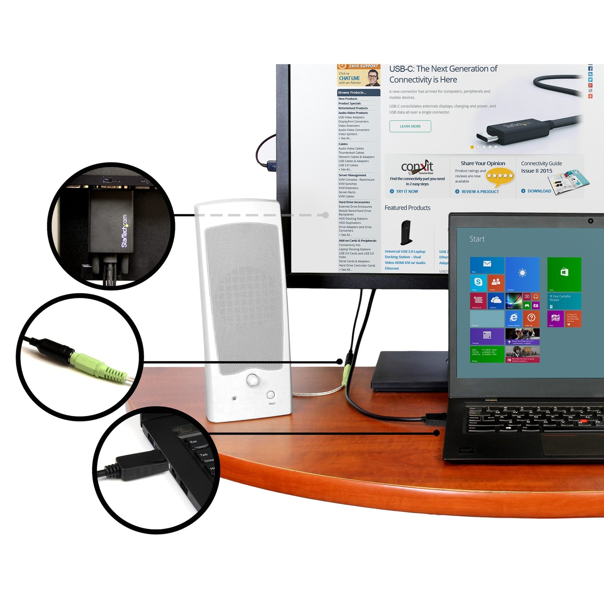 DisplayPort to VGA Adapter Cable with Audio