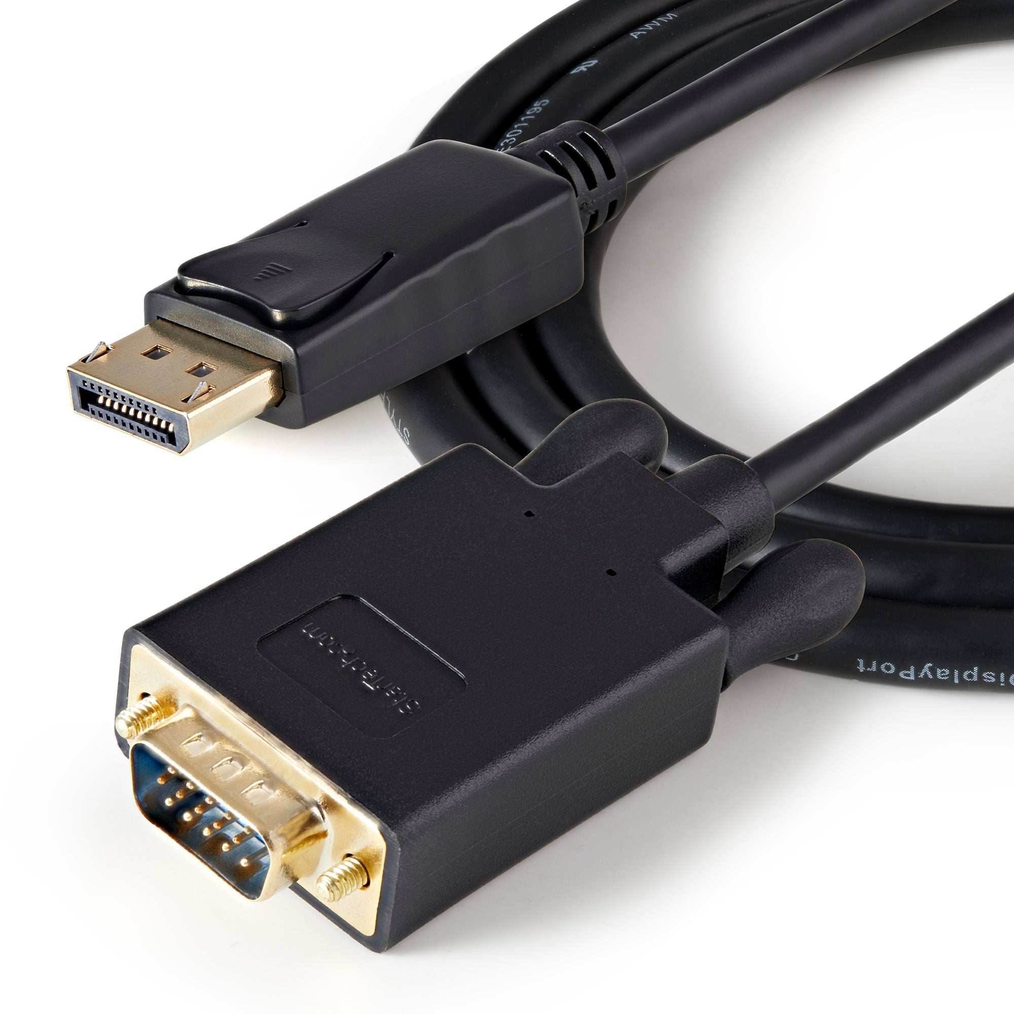 3ft (91cm) DisplayPort to VGA Cable - Active DisplayPort to VGA Adapter Cable - 1080p Video - DP to VGA Monitor Cable - DP 1.2 to VGA Converter - Latching DP Connector