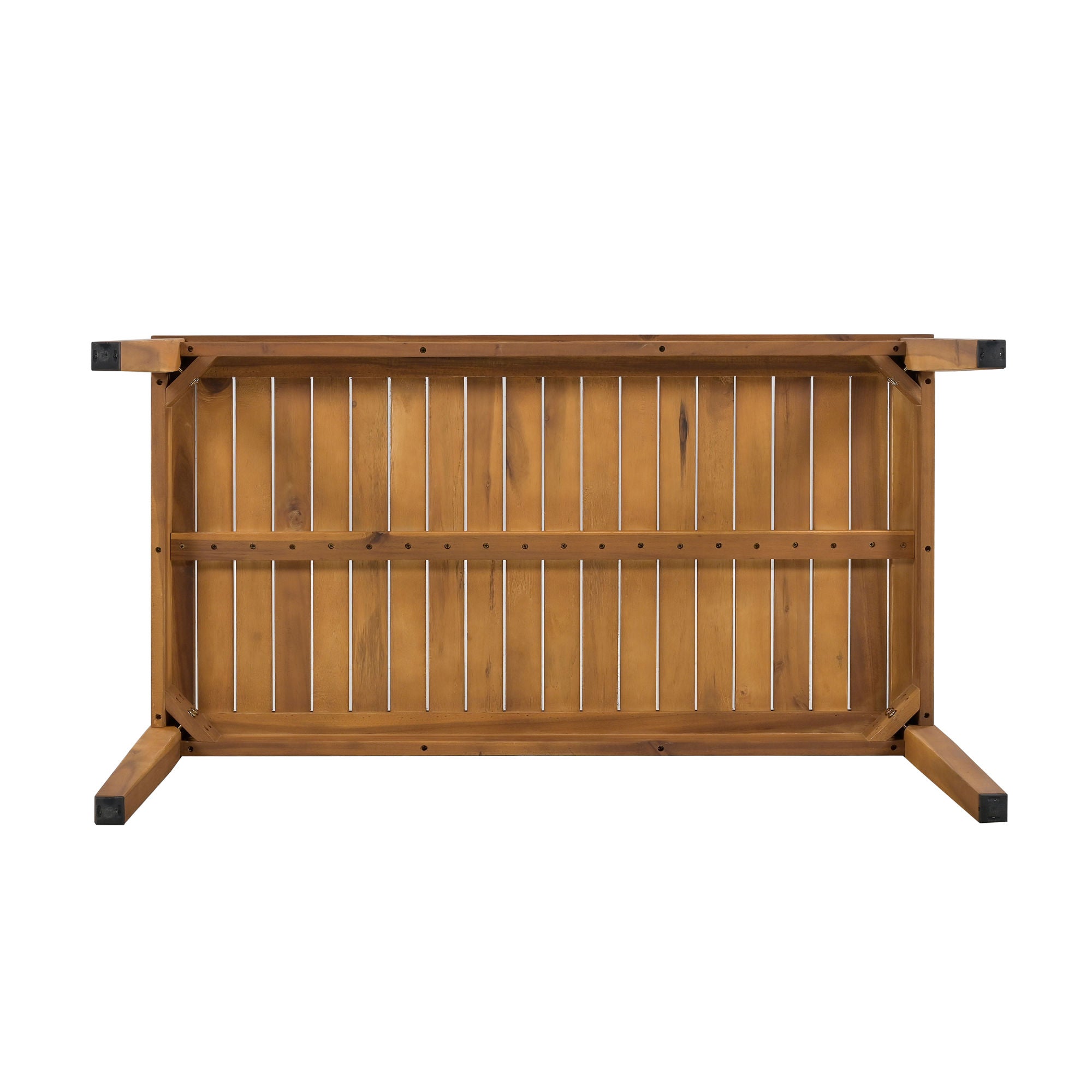 TREXM 4-Piece Patio Conversation Set – Solid Wood Loveseat, 2 Chairs, and Table with Beige Cushions and Natural Rope, Ideal for Backyard, Poolside, GardenÂ