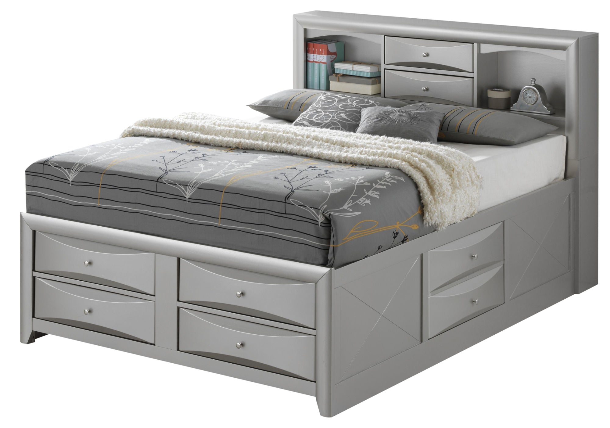 Glory Furniture Marilla G1503G-FSB3 Full Storage Bed - Silver ChampagneÂ