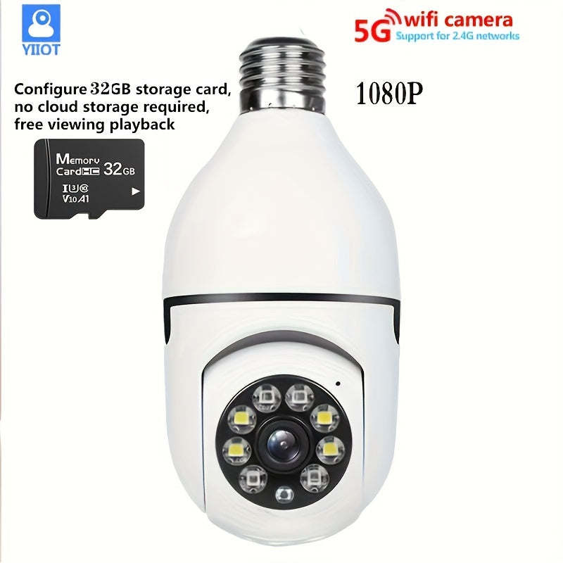 5G Dual-Band WiFi HD Bulb Camera – Secure Home SurveillanceÂ