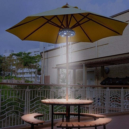 UFO 360 Patio Umbrella Light – 28 LED Ring, Illuminates Outdoor SpacesÂ