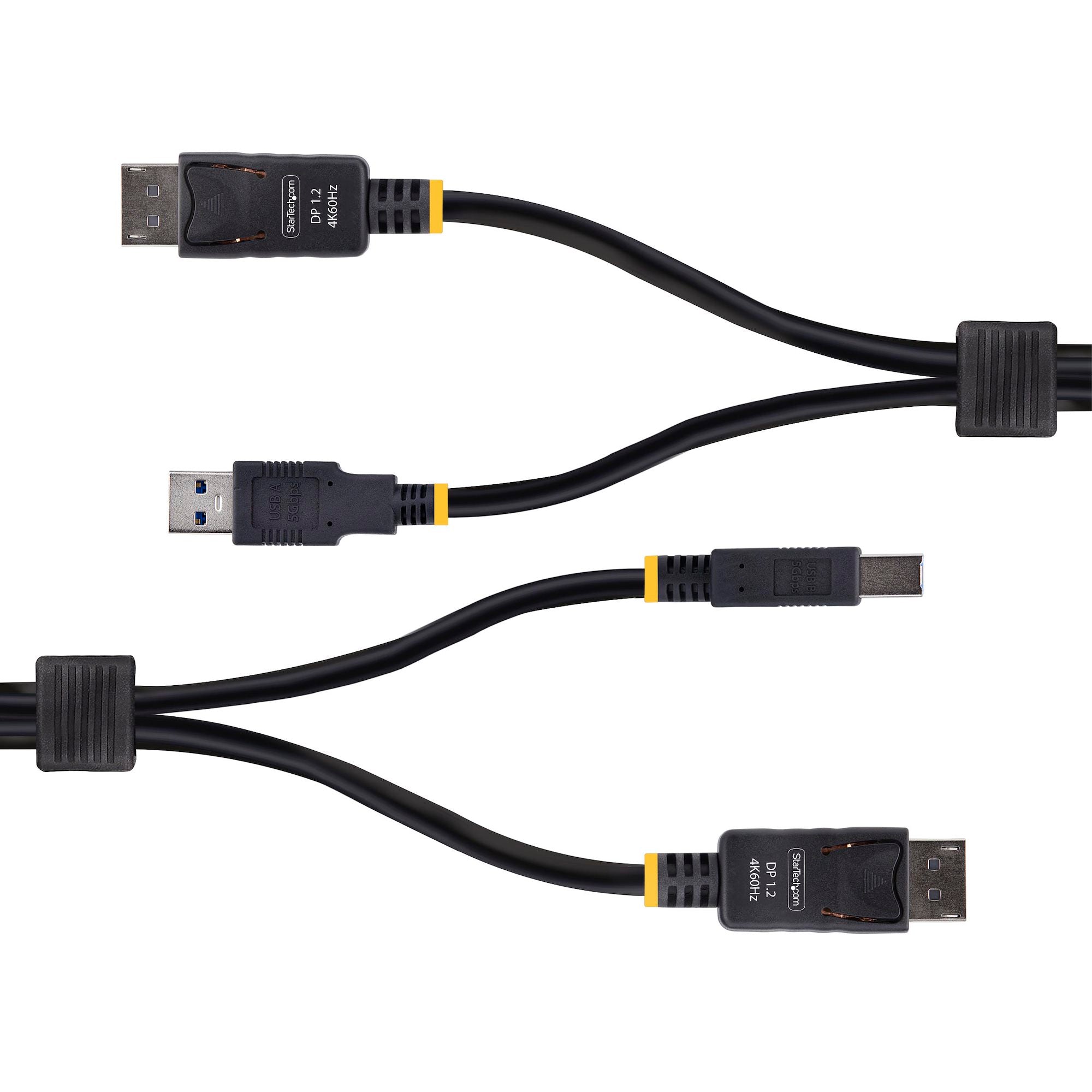 DisplayPort and USB 5Gbps KVM Cable, 4K 60Hz, Universally Compatible DP 1.2/USB 3.0 Combo Cable for KVM Switches