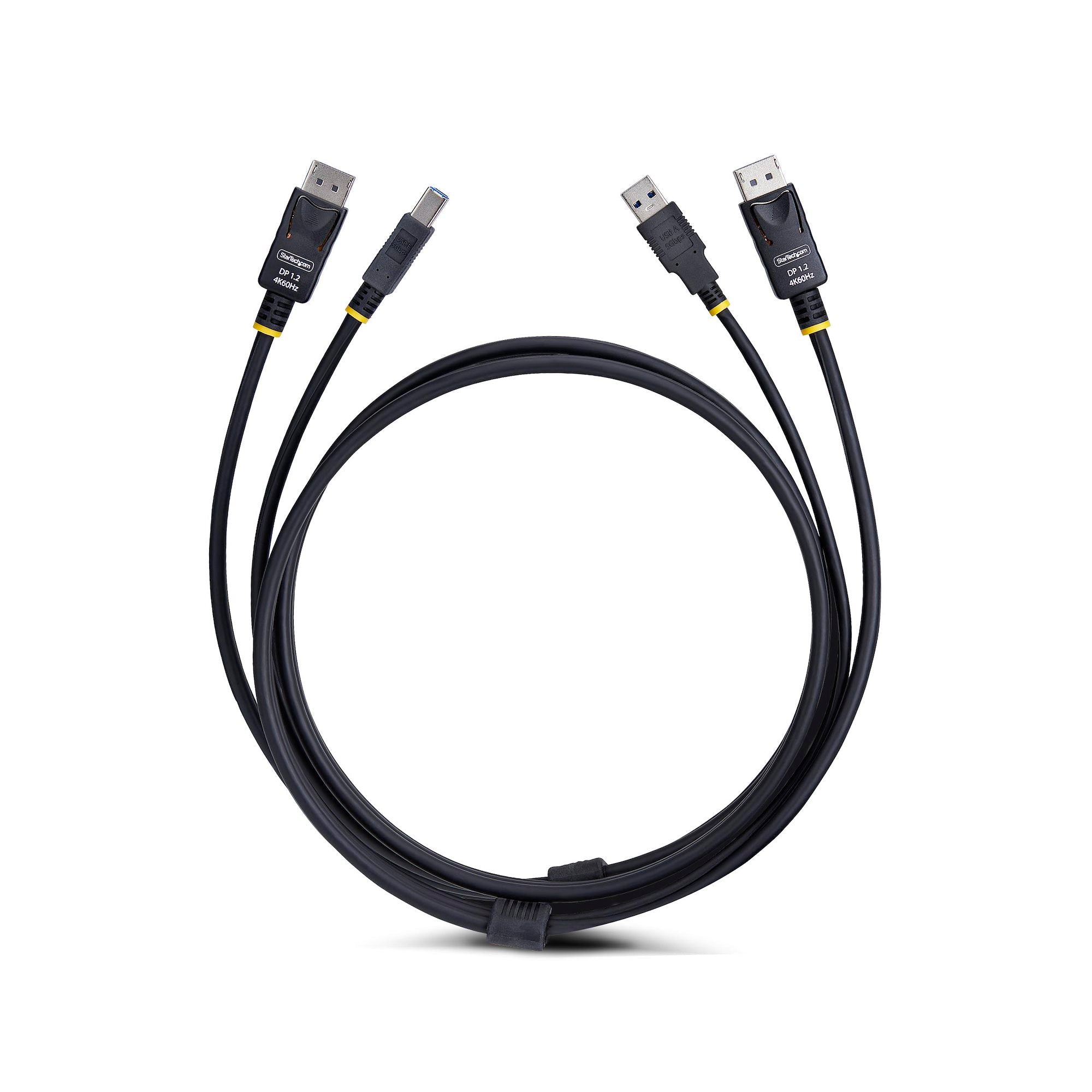 DisplayPort and USB 5Gbps KVM Cable, 4K 60Hz, Universally Compatible DP 1.2/USB 3.0 Combo Cable for KVM Switches