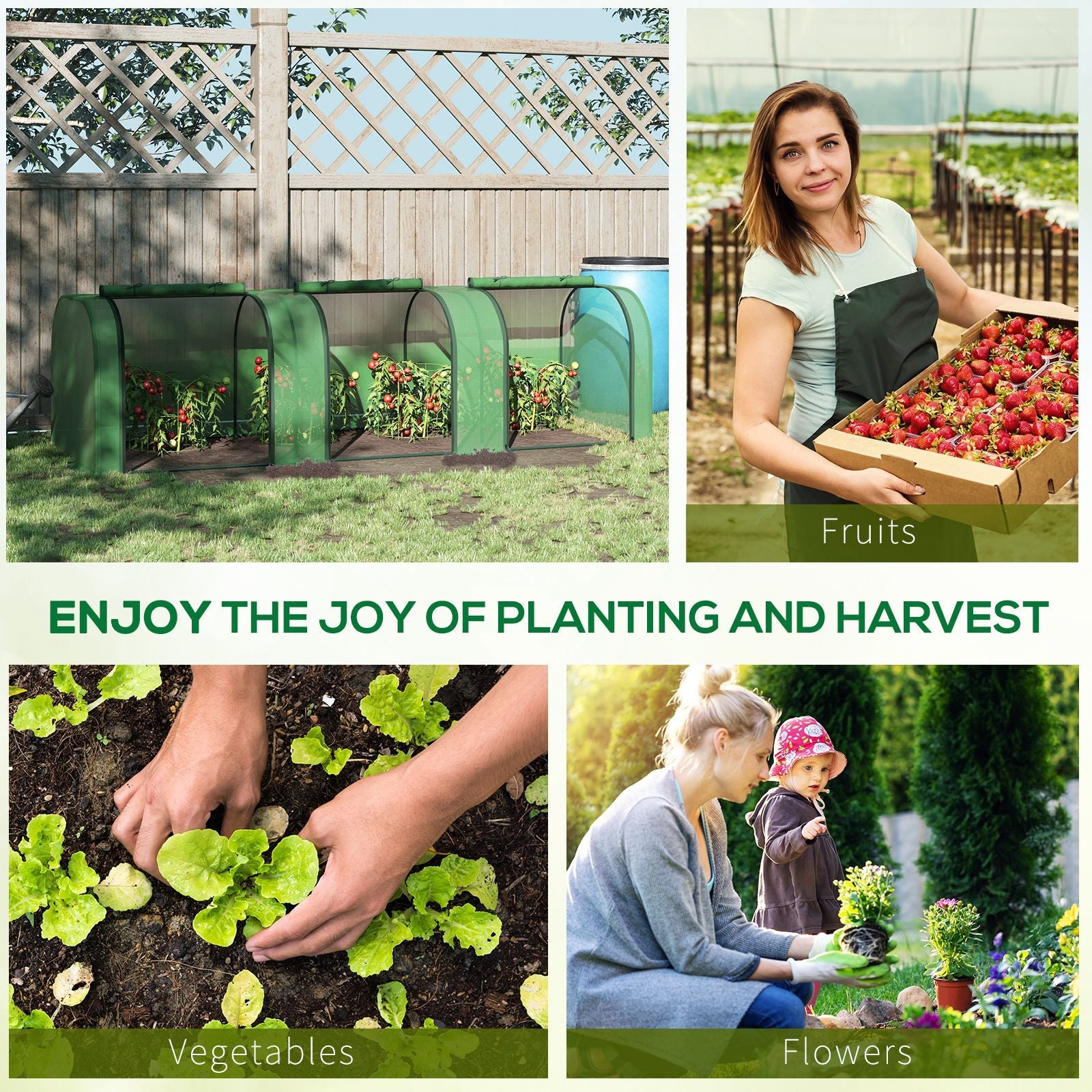 Outsunny Compact Greenhouse Haven: Mini Tunnel Greenhouse w/ PE Cover, Steel Fram, Zipped Doors for Compact Garden Growing, Dark Green