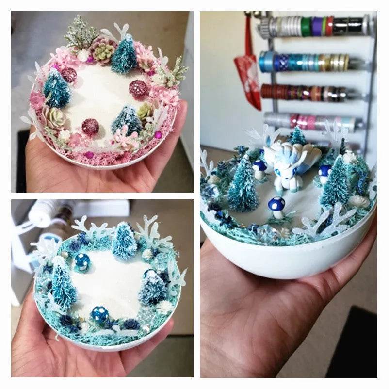 Blue Gold Silver And Red Mini Christmas Tree Ornaments