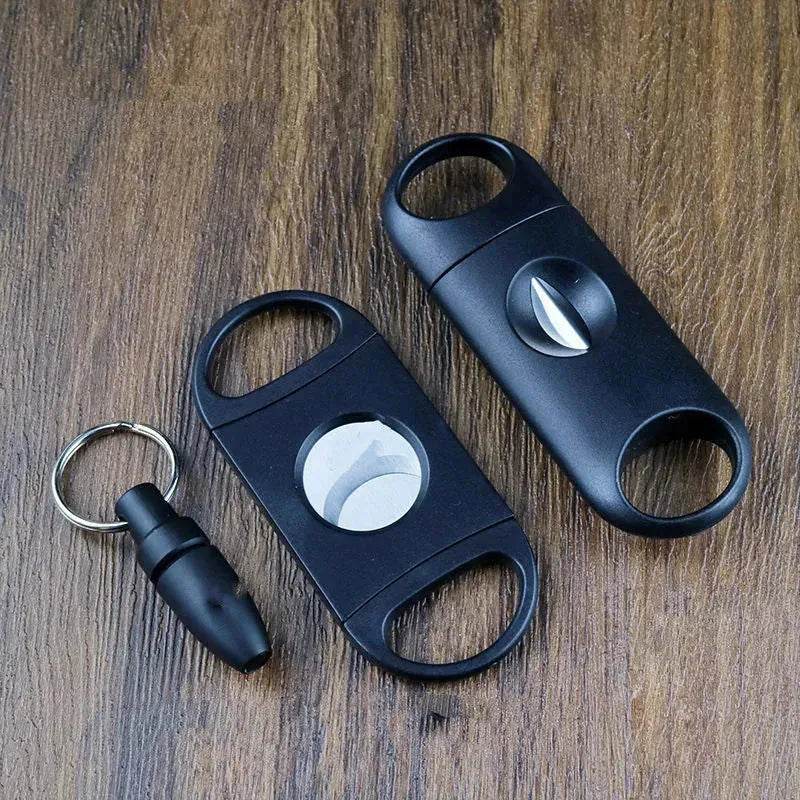 3pcs Cigar Cutter and Punches Set V-Cut Sharp Stainless Steel Scissors