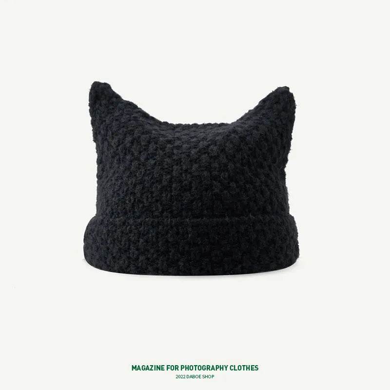 Breathable Windproof Cute Thermal Head Cover Woolen Cap beanies