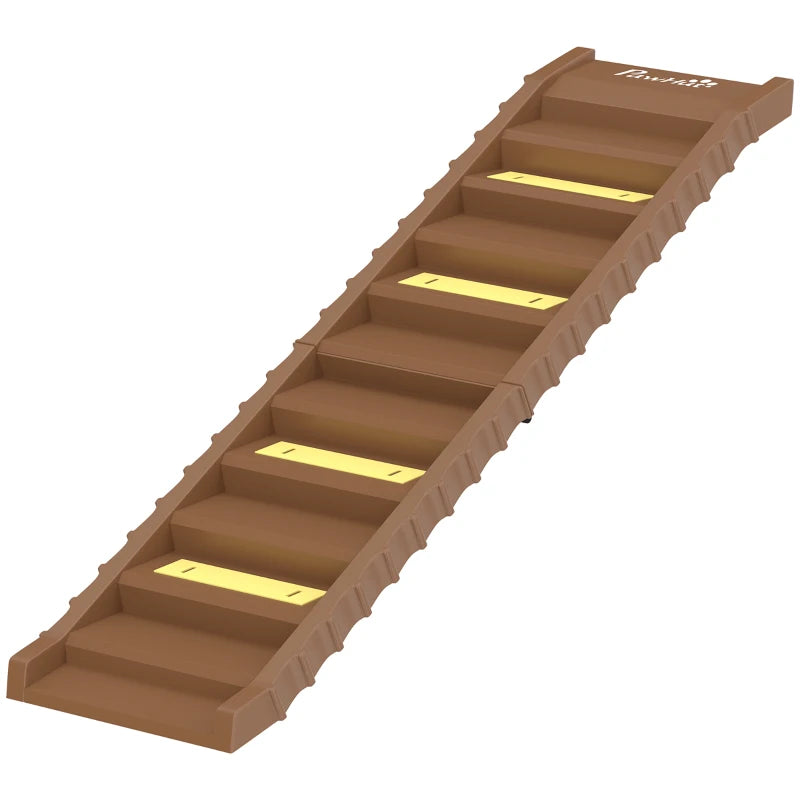 Foldable Dog Car Ramp with Anti-Slip Steps for Cars, SUVs & High Beds – 55 lb Capacity