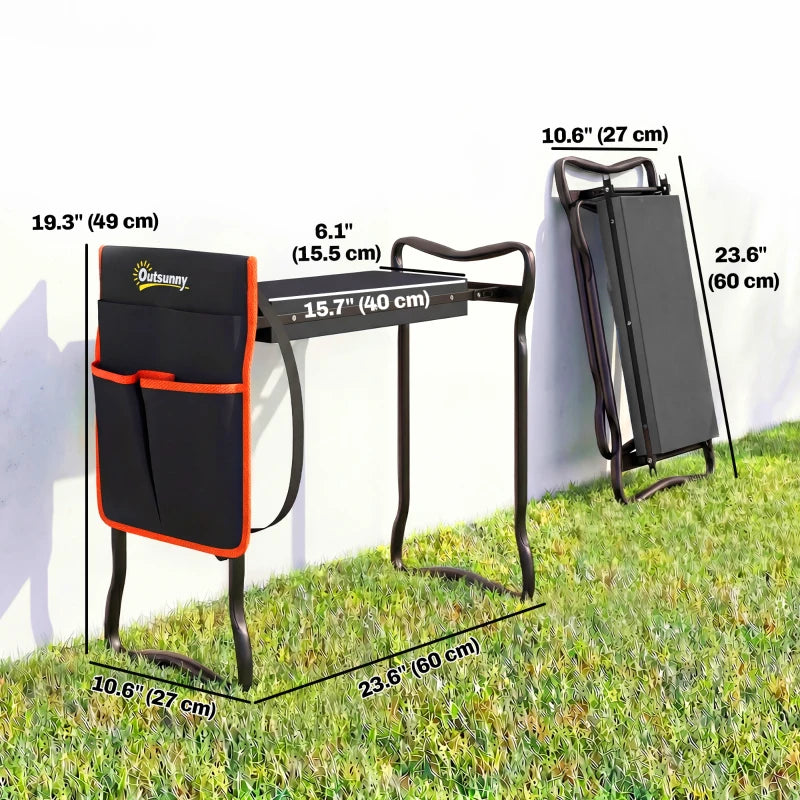 Garden Kneeler and Seat, 330lbs Heavy Duty Gardening Stool with Thick Soft Kneeling Pad
