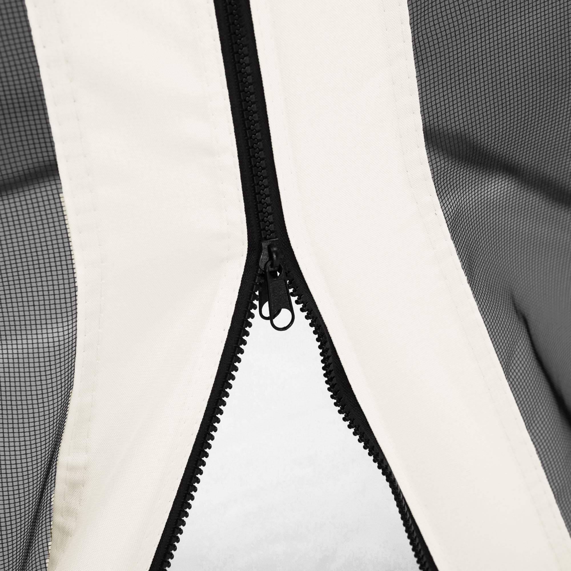 Outsunny Replacement Mosquito Netting for Gazebo 10' x 10' Black Screen Walls for Canopy with Zippers, White