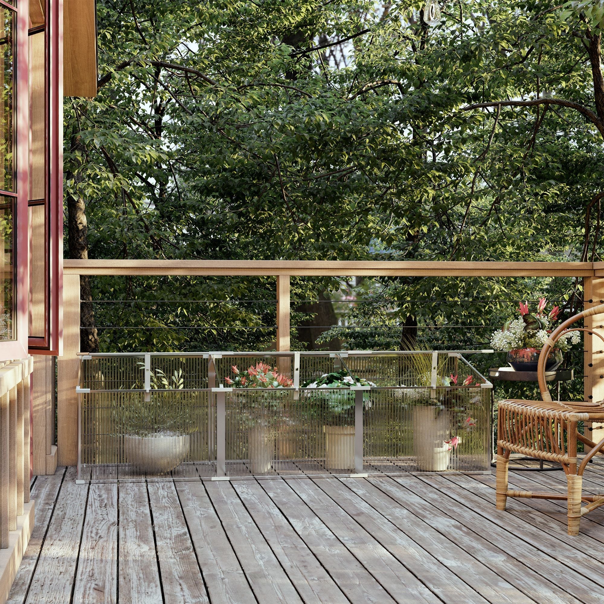 Outsunny Aluminum Cold Frame Greenhouse: Portable Raised Garden Bed with Openable Top, 71x21x20in