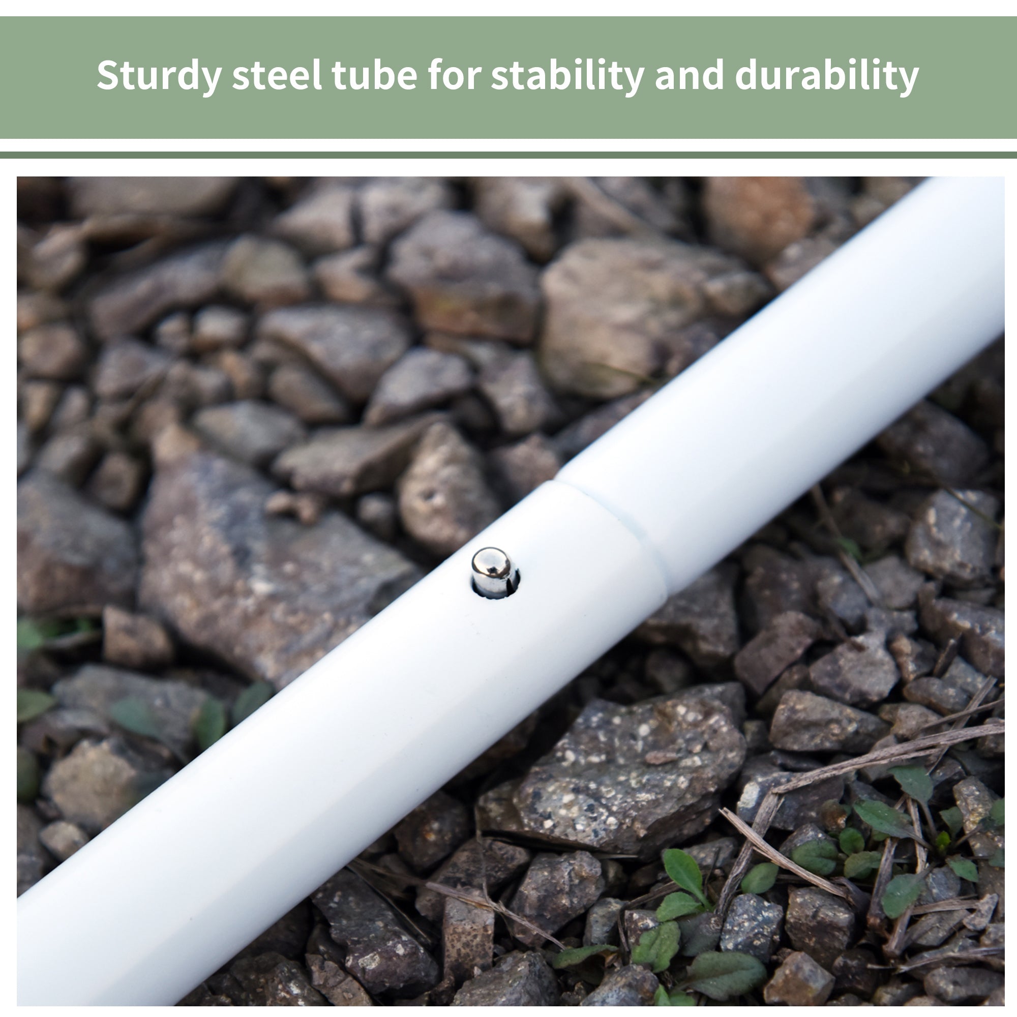 Outsunny Sun Sail Shade Pillar: Adjustable Height Support for Outdoor Canopy Pole