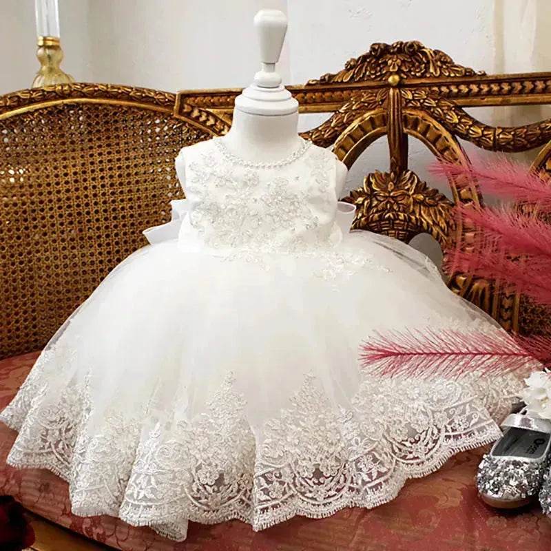 Birthday Photo Clothes Women's Tulle Tutu Super Fairy Princess Dress Girls Bow gown Christening dress Baptism dress