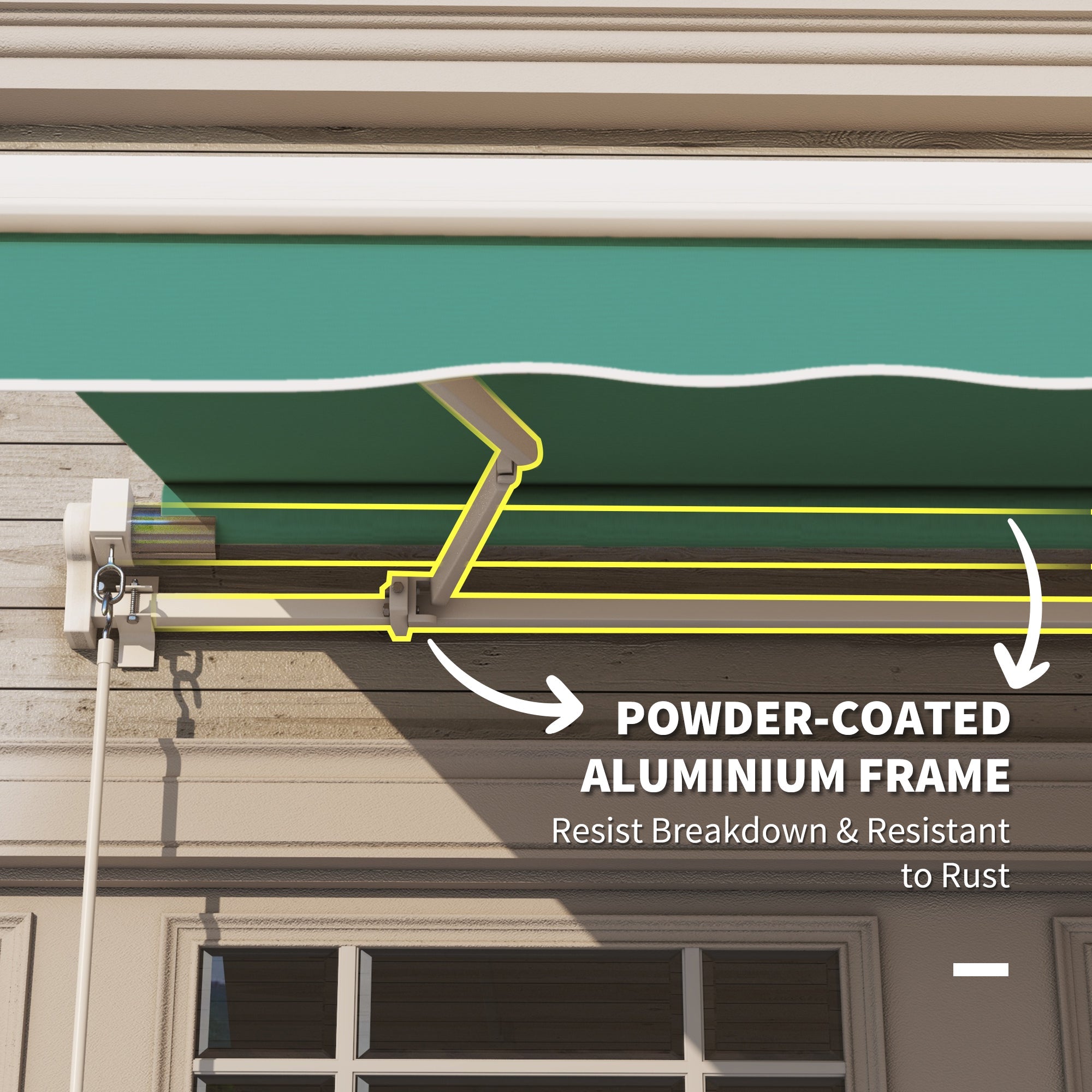 Outsunny Waterproof Patio Canopy: 10x8ft Aluminum Frame with UV Protection for Outdoor Deck, Green