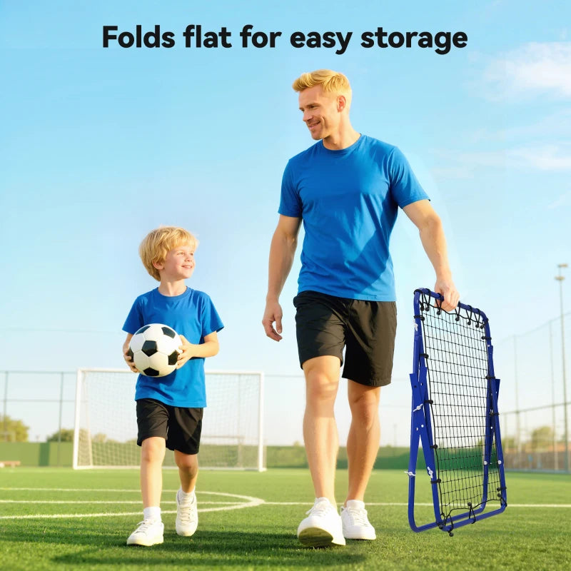 Volleyball Rebounder Net c Aid Kickback Target Play Blue