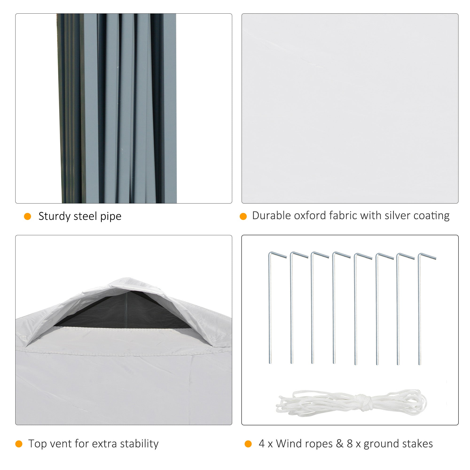 Outsunny 10' x 10' Pop Up Canopy Tent with with Airy Top Vents and Wheeled Carry Bag for Outdoor, Garden, Patio, White