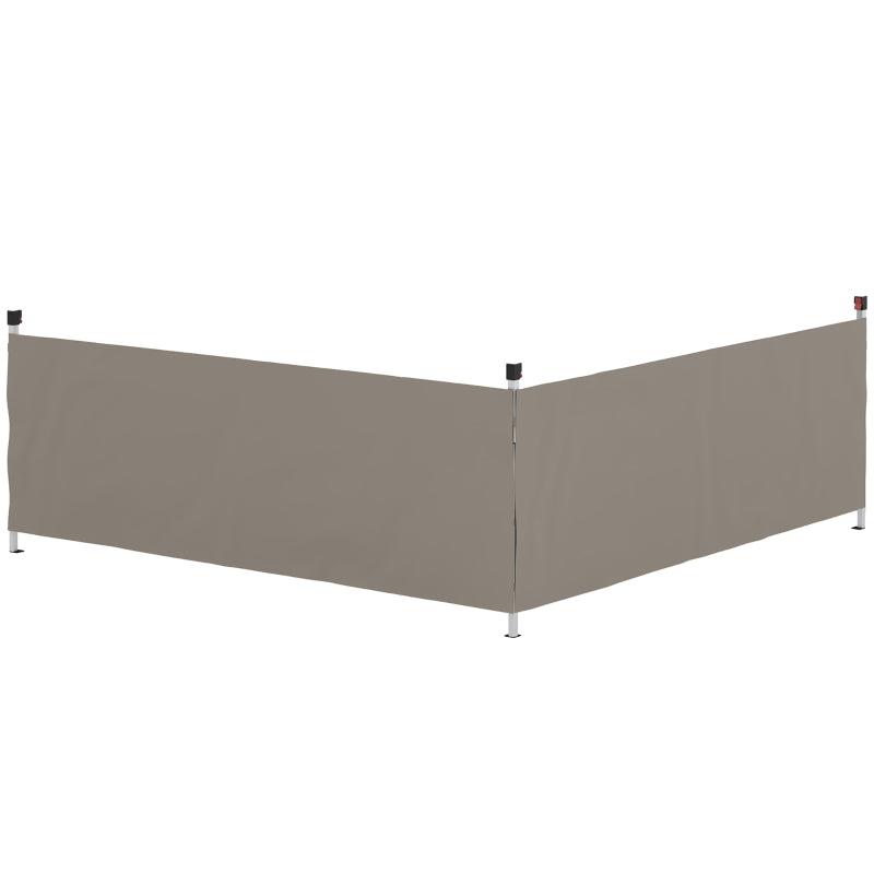 Canopy Sidewalls for 10' x 10' or 10' x 20' Pop up Canopy, 2 PCS Canopy Half Walls Only, Grey