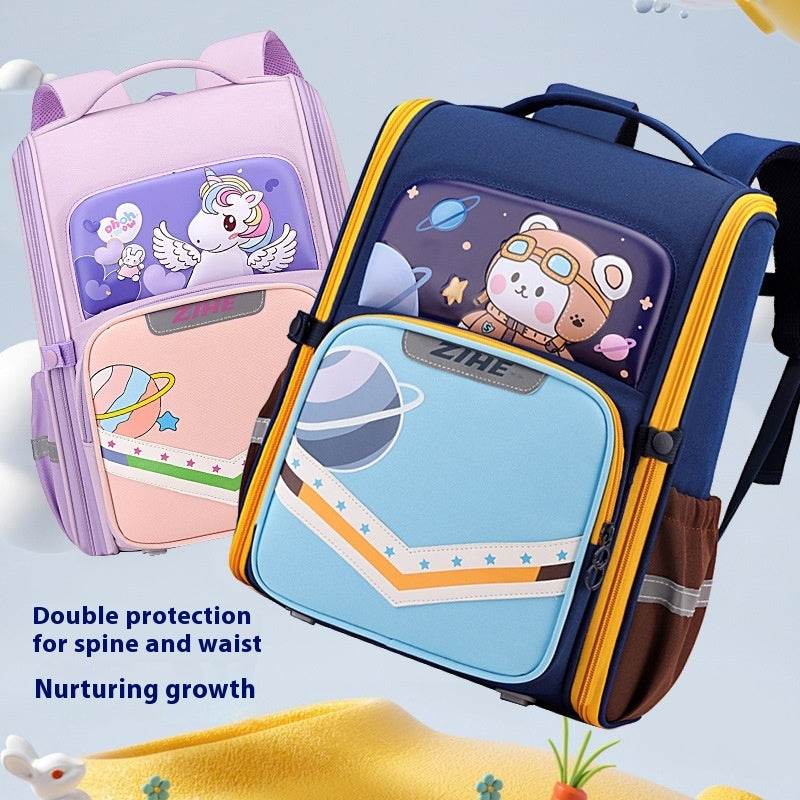 Back Support Large Capacity Cartoon Backpack for School