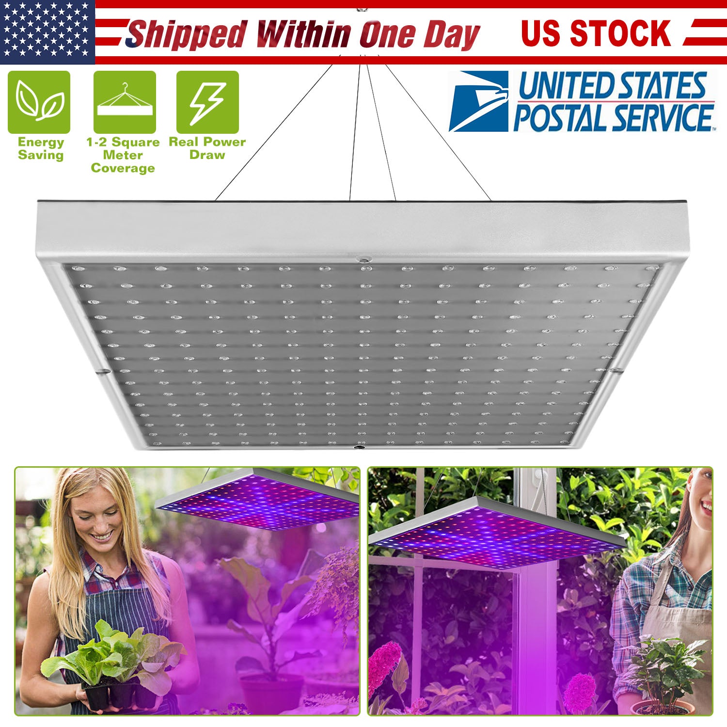 LED Grow Light Full Spectrum Hanging 225 LEDs Plant Grow Lamp Indoor Grow Light for Greenhouse Succulents Seedlings Plants Veg and Flower?15W LEDs?