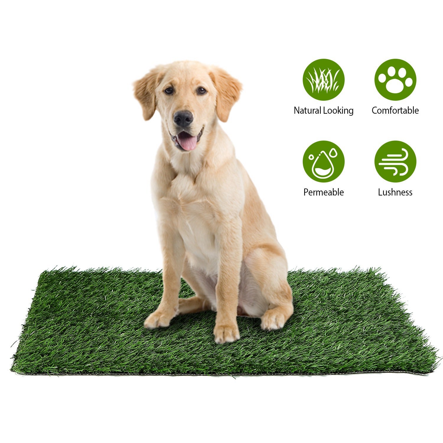 23.23x18.12” Replacement Grass Mat For Pet Potty Tray Dog Pee Potty Grass Turf Pad Fast Drainage Easy Cleaning