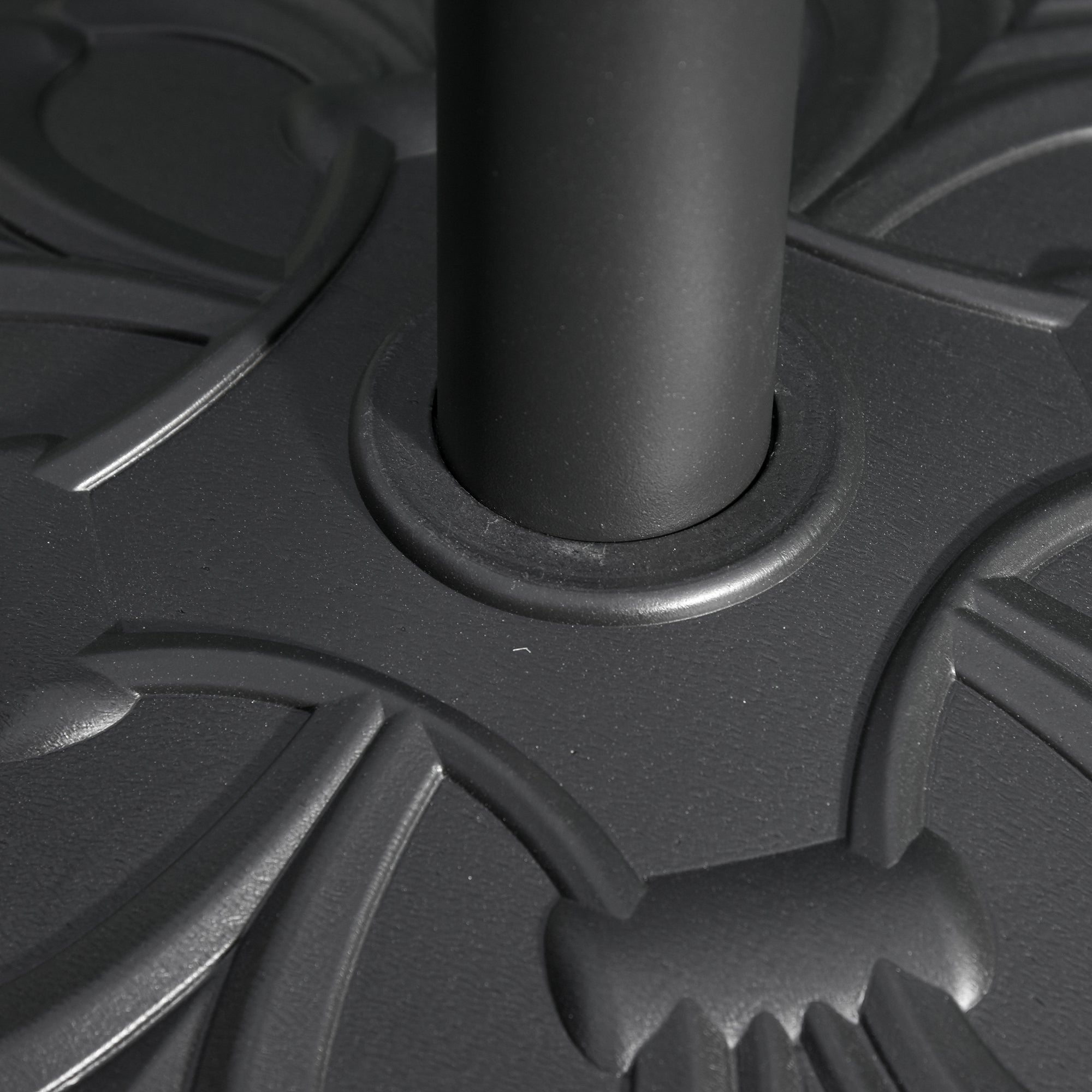 Outsunny Parasol Base: Φ19" Round Heavy Duty Garden Umbrella Holder for Outdoor Furniture