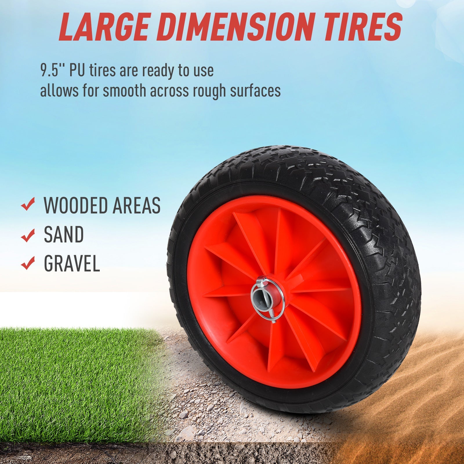 Soozier Kayak Cart Boat Canoe Trolley Carrier Dolly Transport No-Flat Wheels Silver