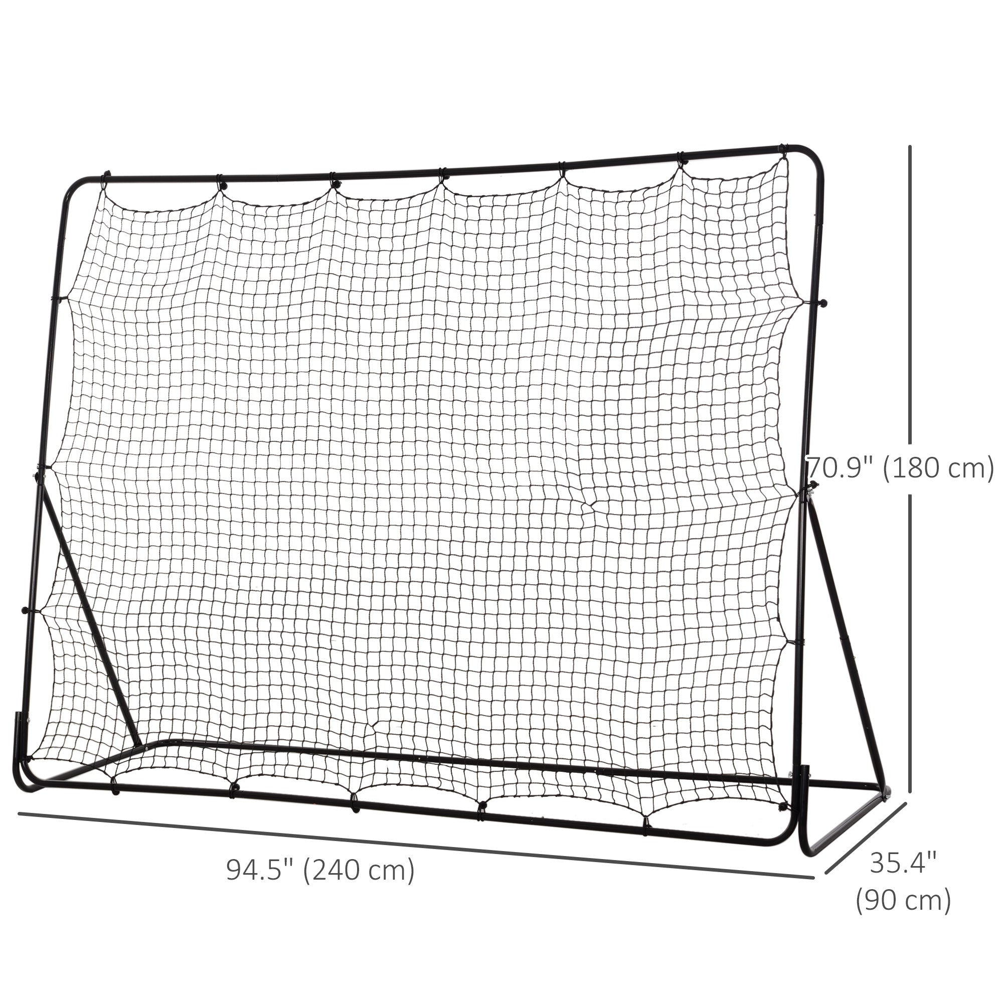 Soozier 8' x 6' Soccer Rebounder Net with 5 Adjustable Angles for Backyard Park Training Practice