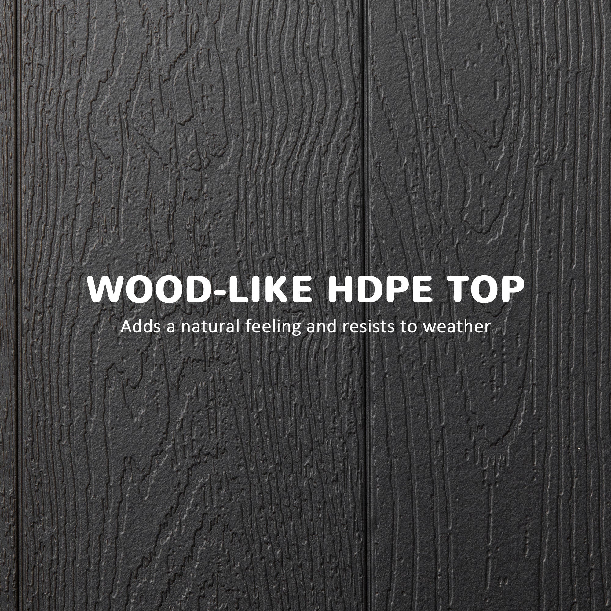 Outsunny Foldable Patio Dining Table for 6, Rectangular Outdoor Table for Garden Lawn Backyard, Dark Grey