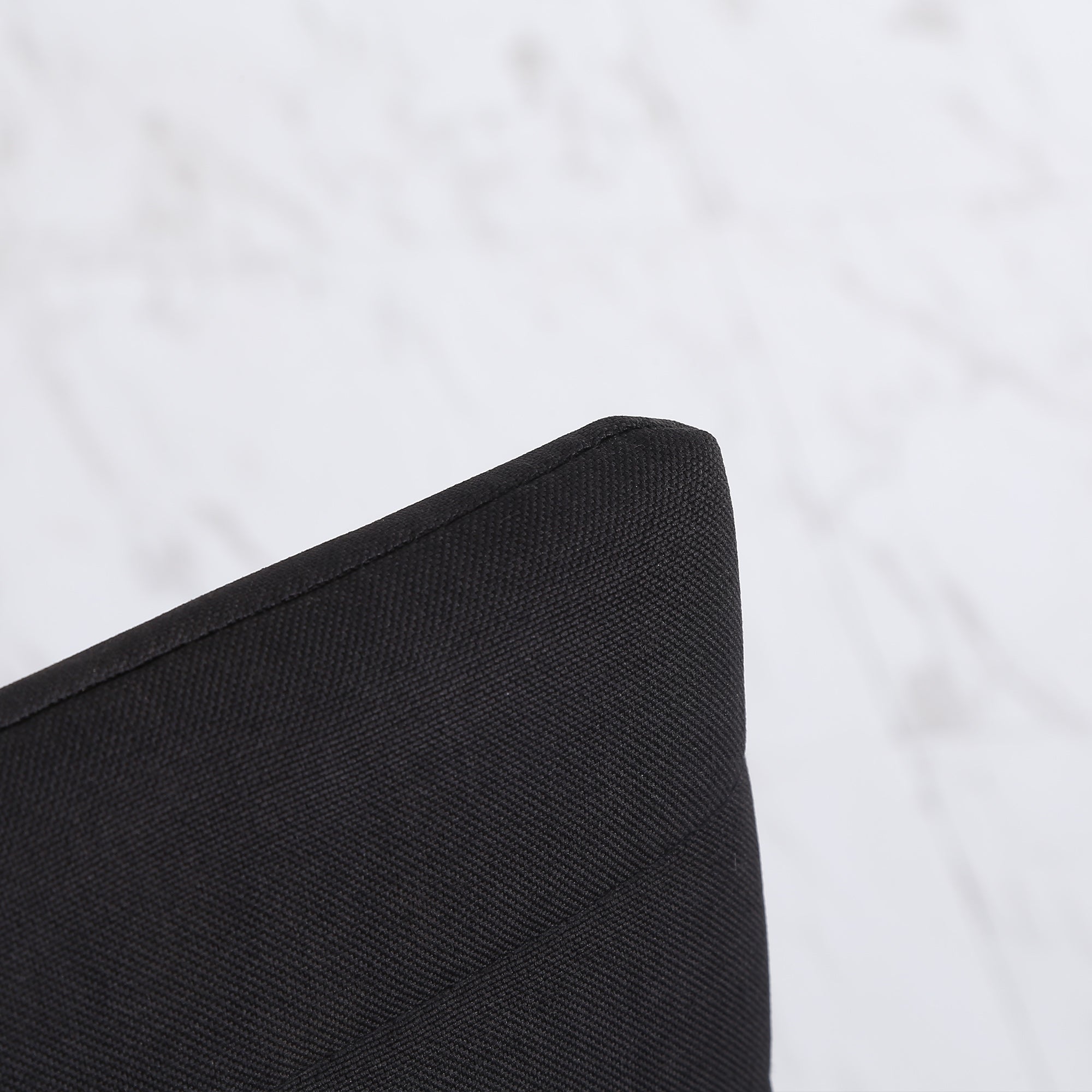 HOMCOM Dining Chairs - High Back Set of 4, Modern Upholstered in Linen Fabric with Metal Legs in Black