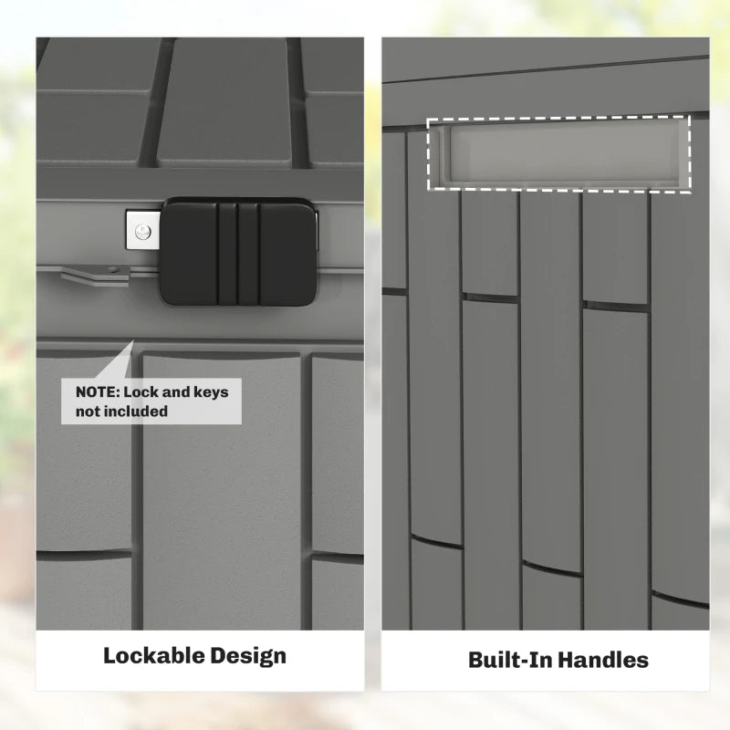 60 Gallon Resin Deck Box, Lockable Outdoor Storage Box, Splash-Resistant & UV Resistant Patio Storage Container