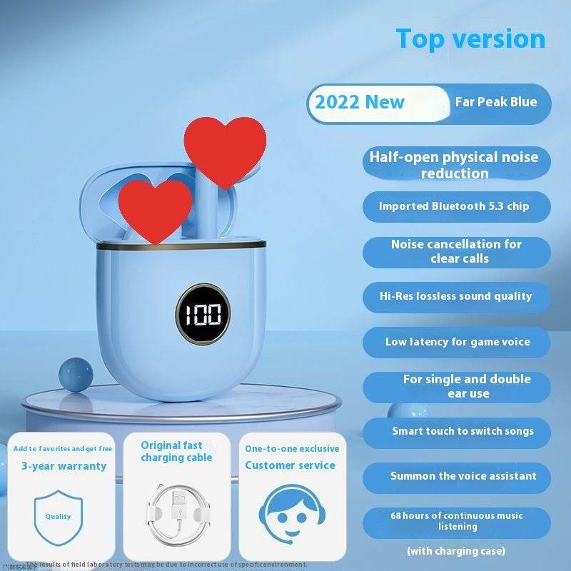 Wireless Bluetooth earphone Noise-canceling Wireless earbuds Low Latency High Sound Quality