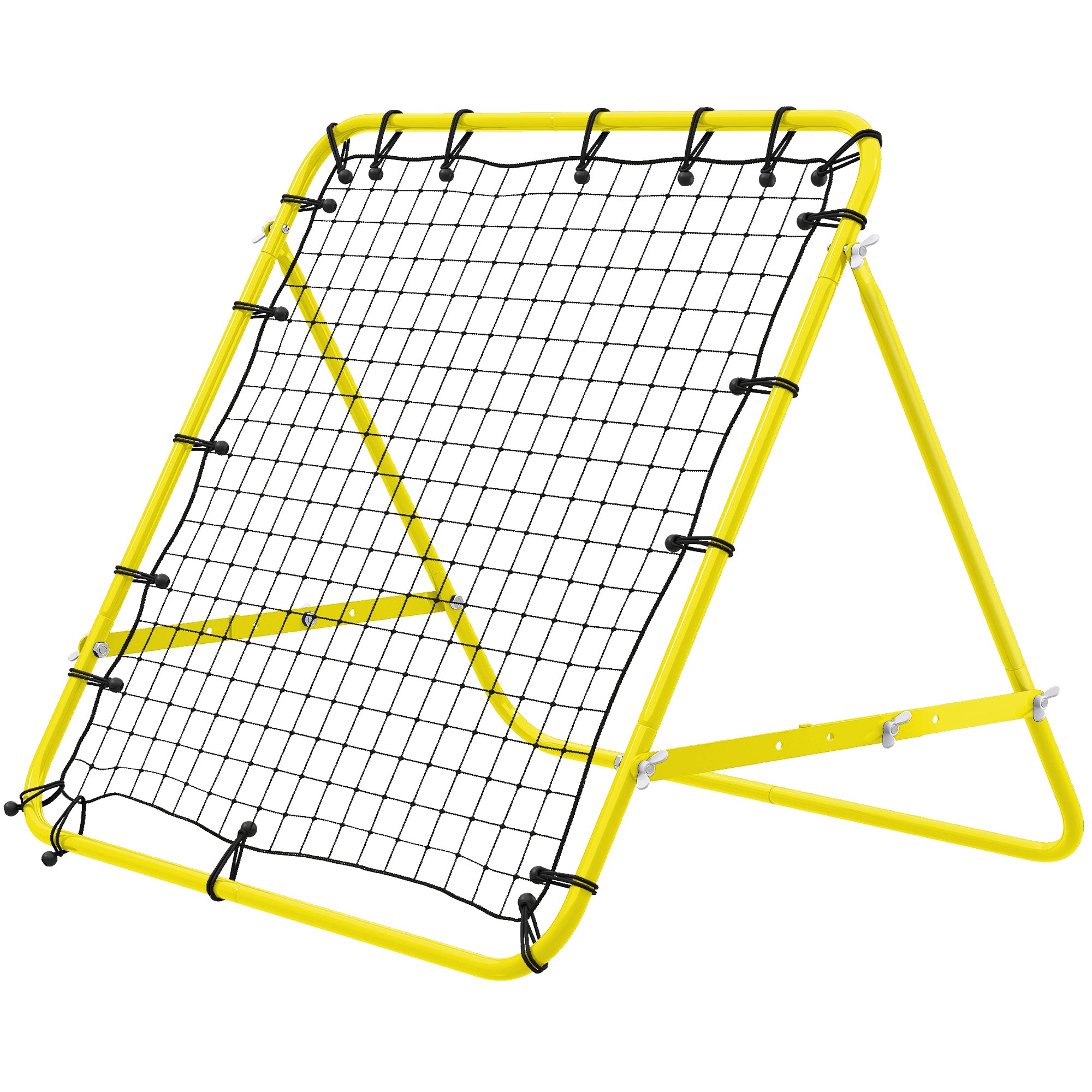 Volleyball Rebounder Net Football Training Aid Kickback Target Play Yellow