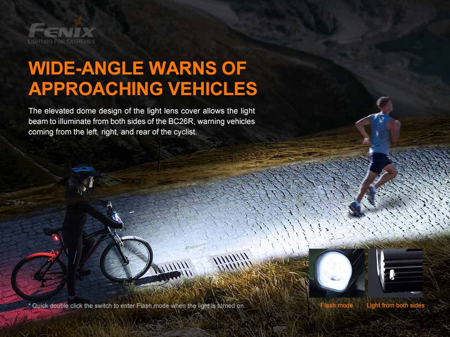 Fenix BC26R Rechargeable Bike Light + BC05R V2.0 COMBO PACK