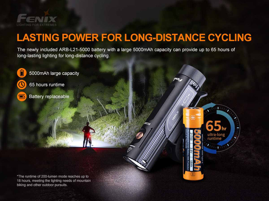 Fenix BC26R Rechargeable Bike Light + BC05R V2.0 COMBO PACK