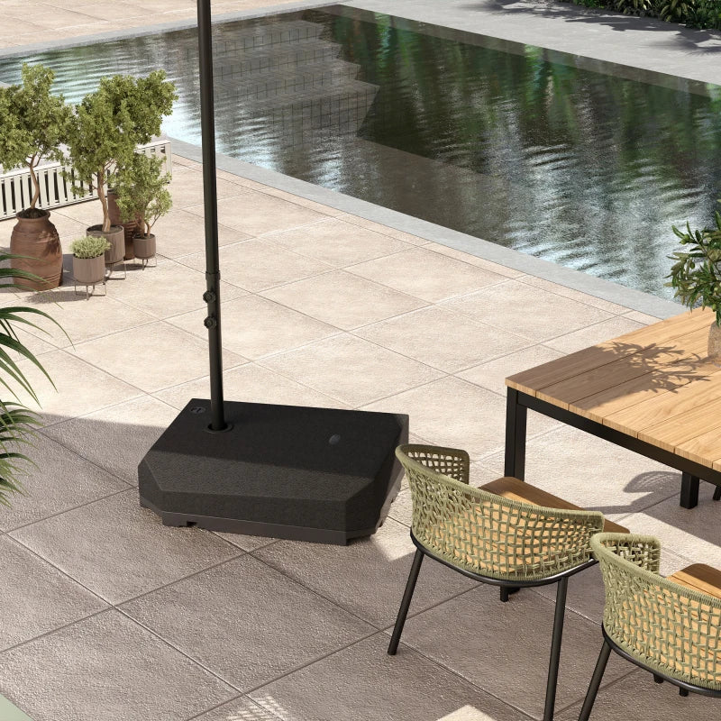 Umbrella Base Plastic Umbrella Stand for Cantilever Umbrella with Wheels, Heavy Duty Umbrella Stand, Water/Sand Filled
