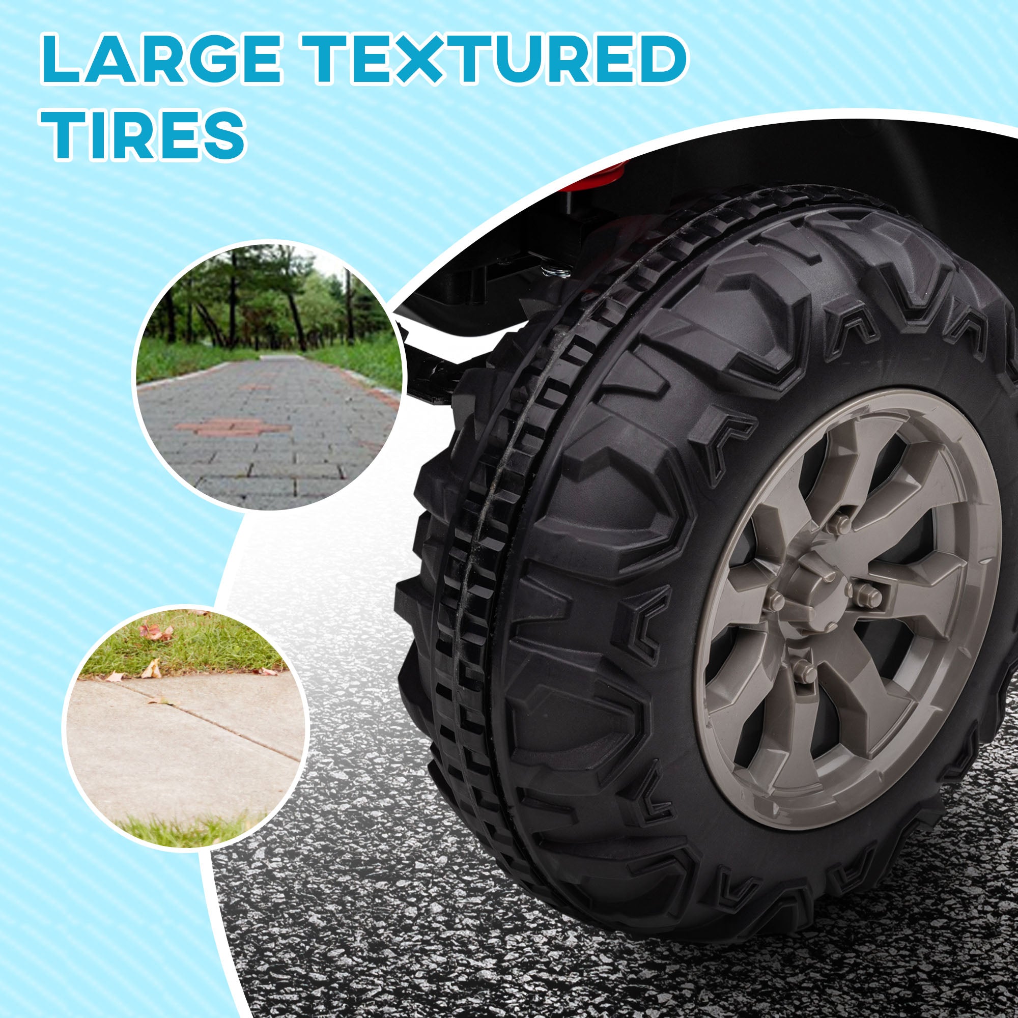 Aosom Kids Ride On Car 12V Battery Powered 2 Seater Truck with Remote Control Music Lights Spring Suspension Black