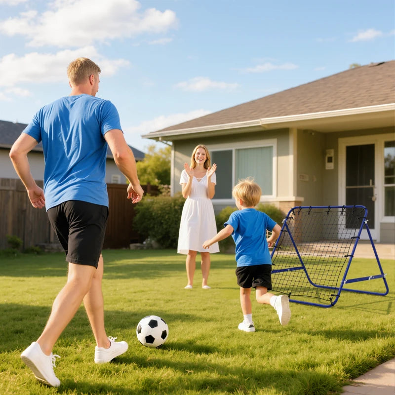 Volleyball Rebounder Net c Aid Kickback Target Play Blue