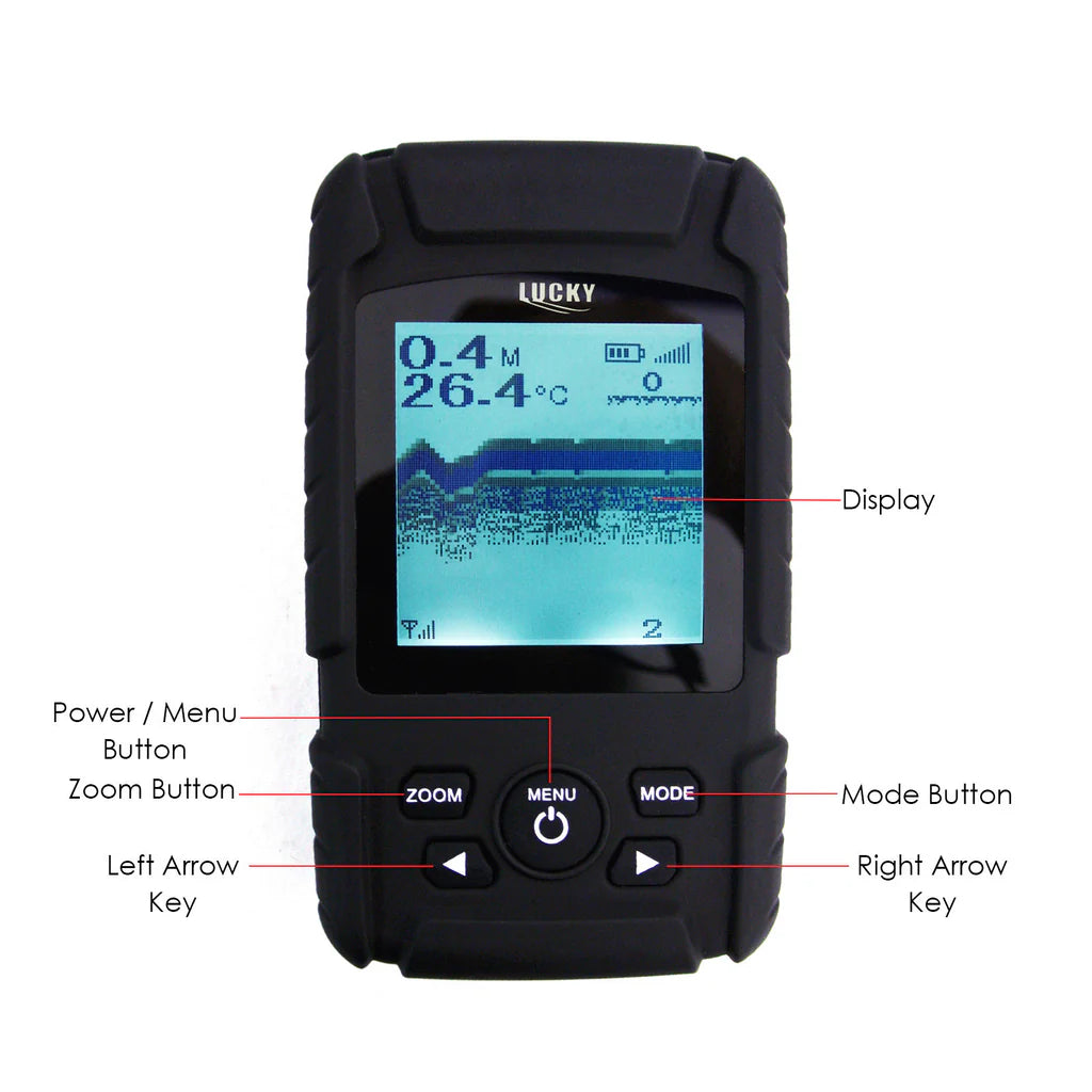 FF-718LI 2-in-1 Wired & Wireless Rechargeable Fish Finder, 328 ft Wired Depth, 131 ft Wireless Depth, Color LCD Display