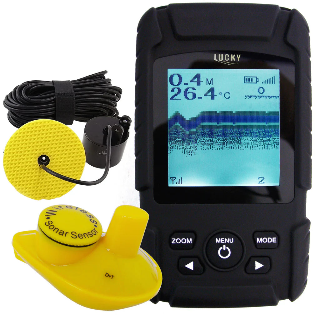 FF-718LI 2-in-1 Wired & Wireless Rechargeable Fish Finder, 328 ft Wired Depth, 131 ft Wireless Depth, Color LCD Display