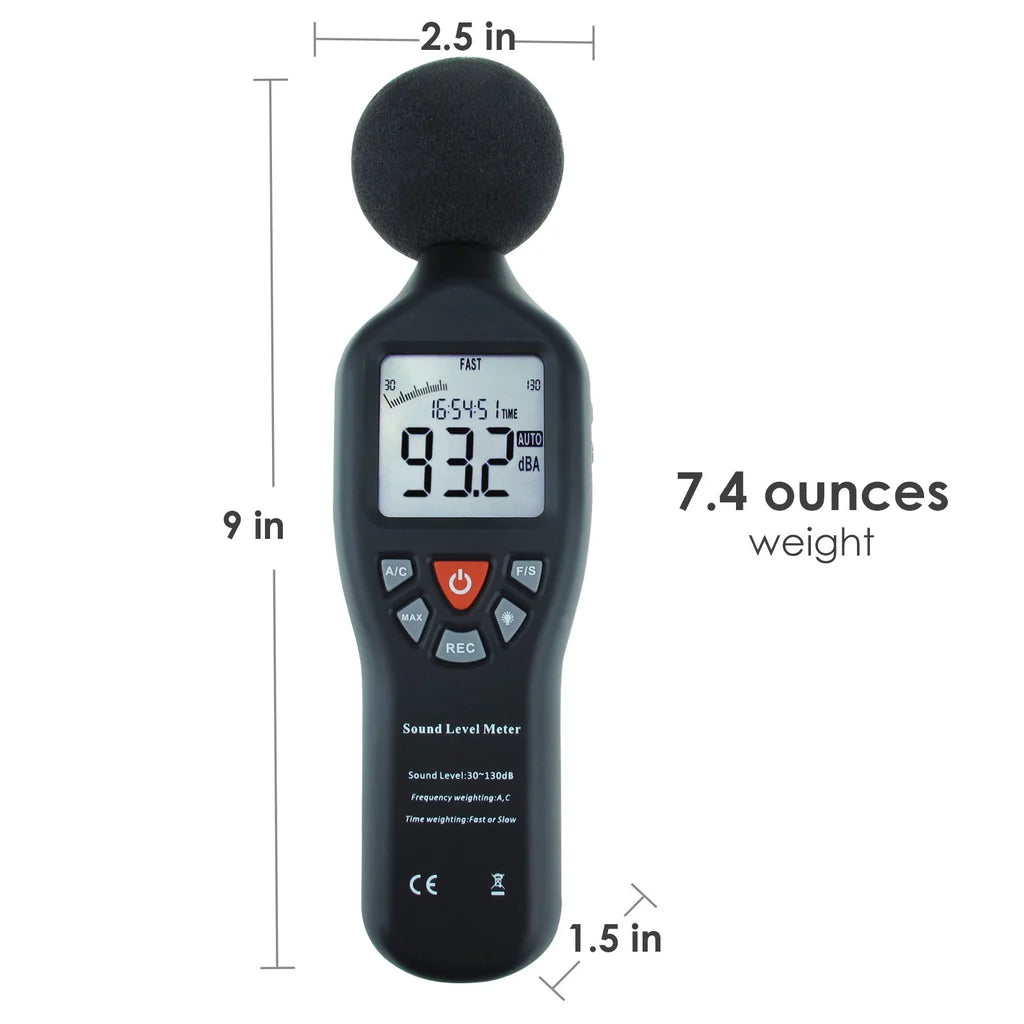 Professional Digital Sound Level Meter (30–130 dB) with Backlit Display – SLM-24 & SLM-25 Models