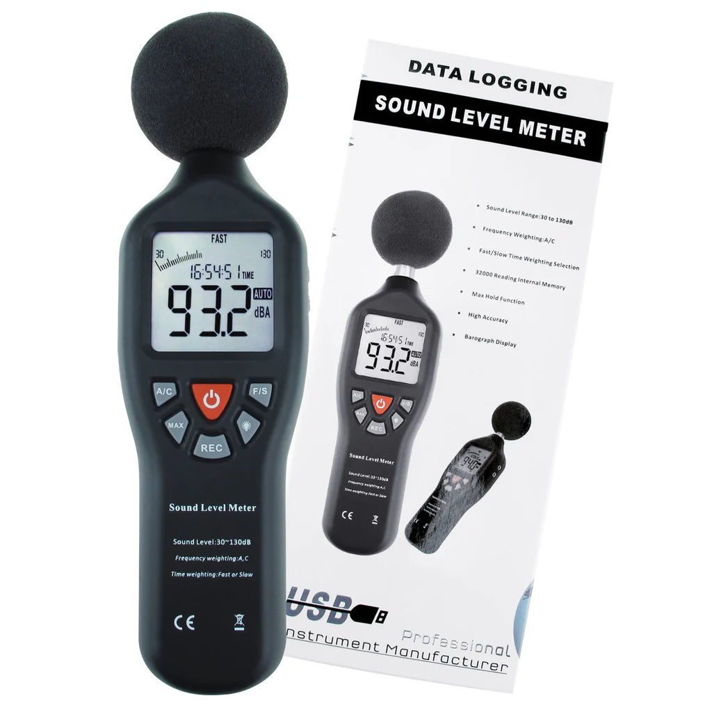 Professional Digital Sound Level Meter (30–130 dB) with Backlit Display – SLM-24 & SLM-25 Models