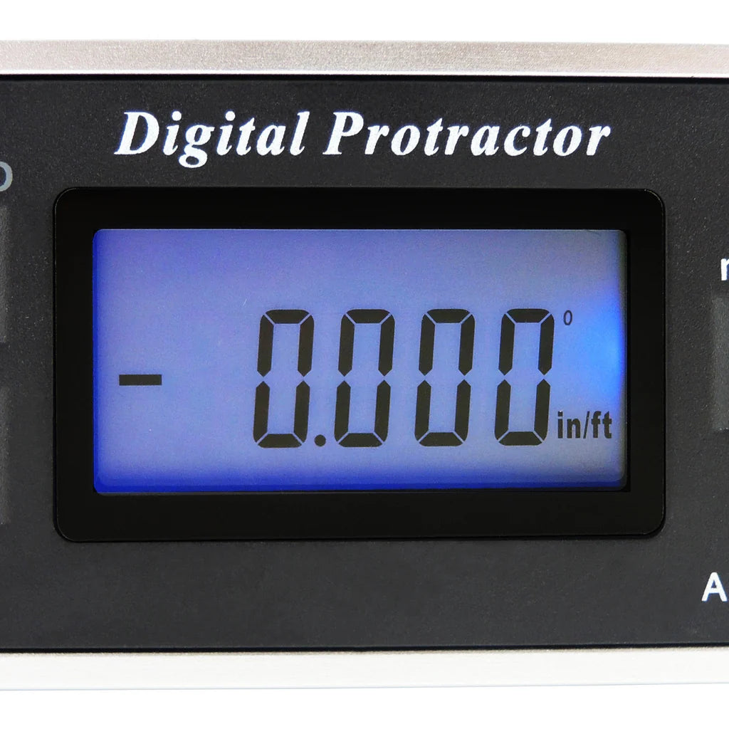Digital Protractor Angle Finder & Inclinometer with Magnetic V-Groove, Backlit Display & IP65 Protection