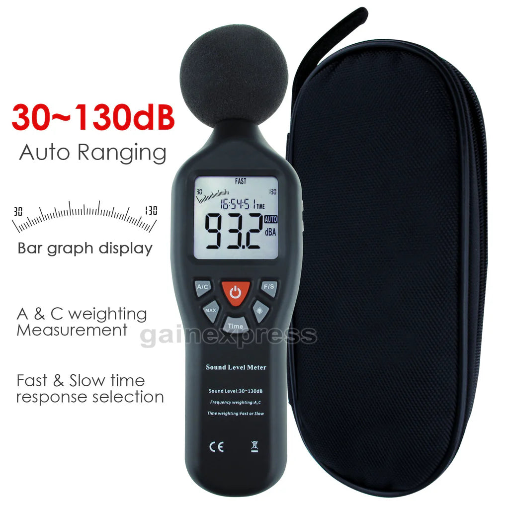 Professional Digital Sound Level Meter (30–130 dB) with Backlit Display – SLM-24 & SLM-25 Models