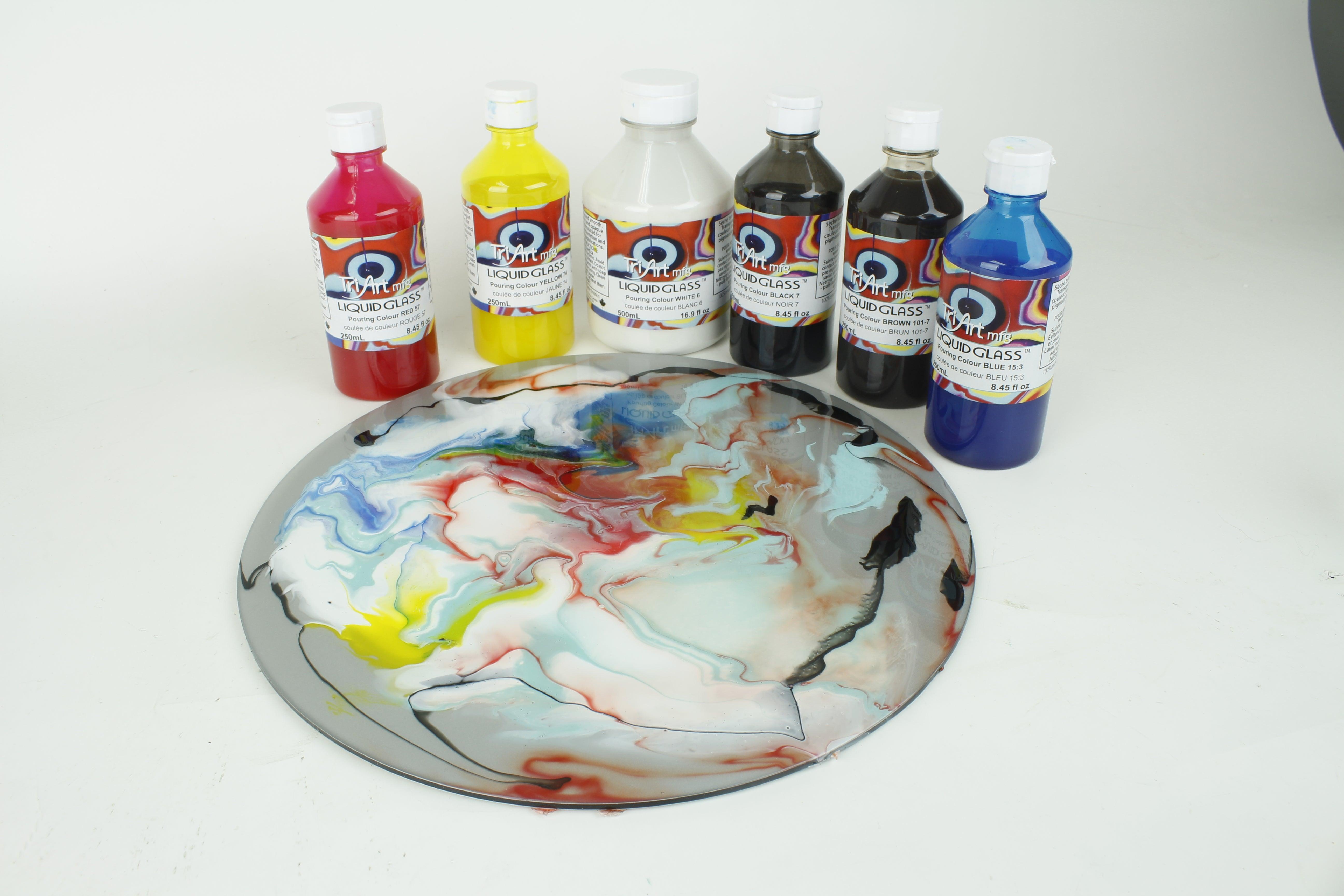 Liquid Glass - Pouring Colours - Yellow
