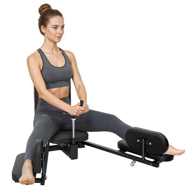 Soozier Leg Stretcher, 180° Adjustable Leg Split Machine with Handwheels, Leg Stretching Equipment for Flexibility