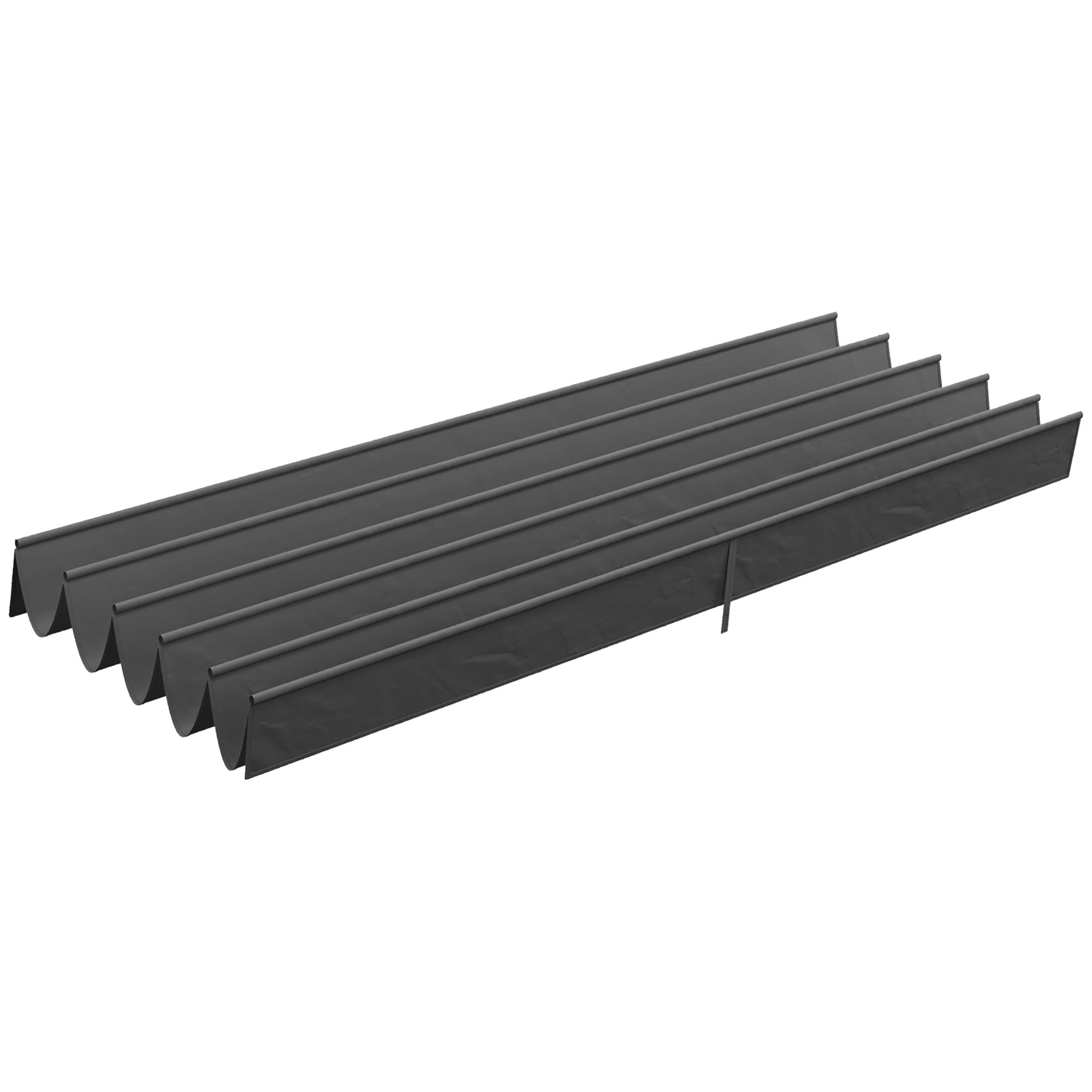 Outsunny Retractable Pergola Canopy Cover Replacement for 13.1' x 9.8' Pergola, Dark Grey