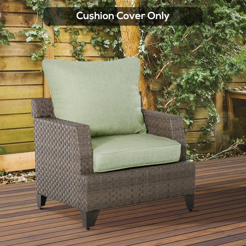 Patio Chair Cushions, Thick Deep Seat Outdoor Seat Cushion with Back Cushion, Light Green