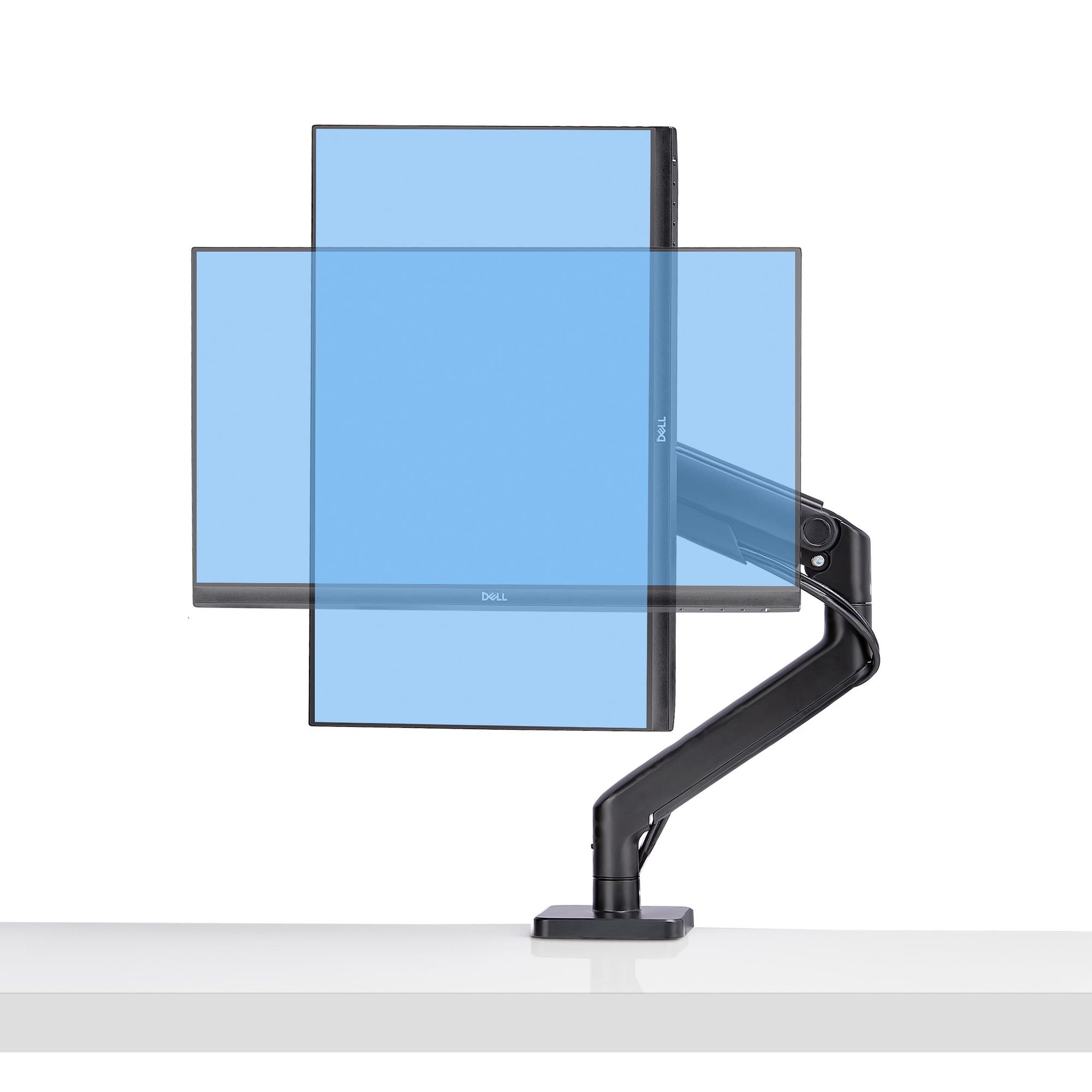 Dual Mechanical Spring Monitor Arms – Supports up to 49” Ultrawide & 32” Displays | Heavy-Duty, Fully Articulating Desk Mount Set